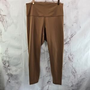 Everlane Leggings Womens Large The Perform Legging ReNew Ankle Copper Brown Crop